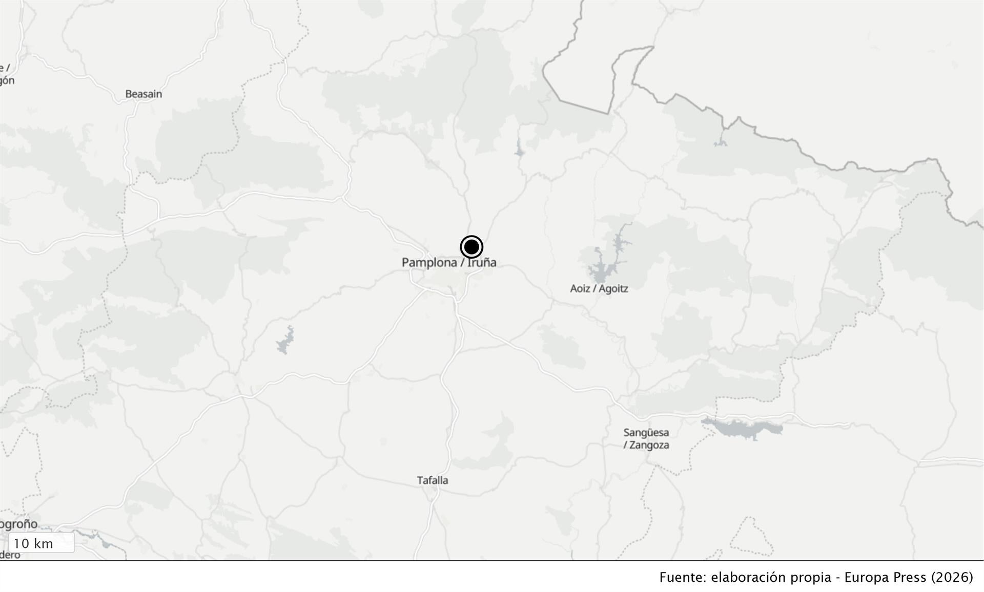 Un terremoto de 3,6 grados afecta a la Comarca de Pamplona Un terremoto de 3,6 grados afecta a la Comarca de Pamplona