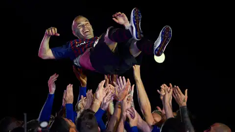Andrés Iniesta en su despedida del Barça Andrés Iniesta en su despedida del Barça