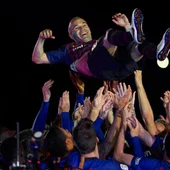 Andrés Iniesta en su despedida del Barça Andrés Iniesta en su despedida del Barça