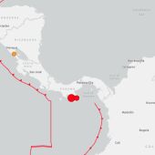 Epicentro del terremoto en Panamá.