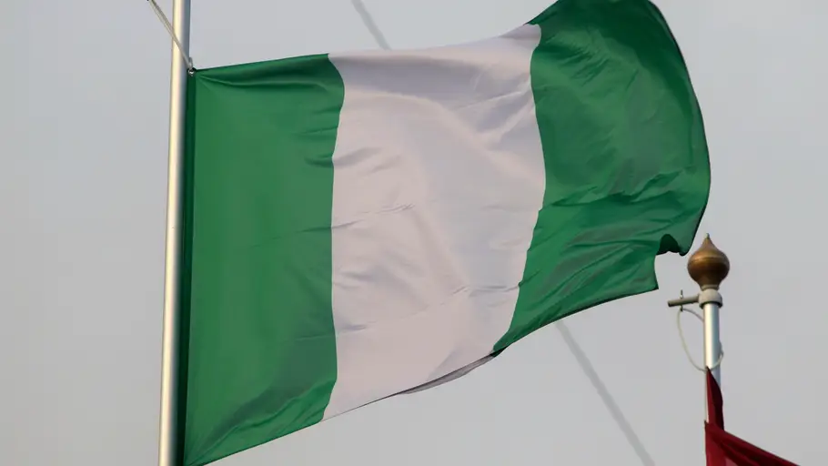 Imagen de archivo de la bandera de Nigeria Imagen de archivo de la bandera de Nigeria