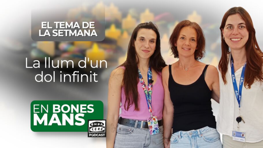 La Carla Cus&oacute;, infermera especialitzada en l'acompanyament al dol, l'Eva, i l'Anna Barredo, psic&ograve;loga de la Unitat de Cures Pedi&agrave;triques