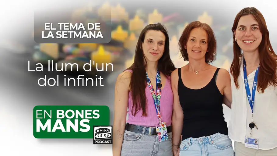 La Carla Cusó, infermera especialitzada en l'acompanyament al dol, l'Eva, i l'Anna Barredo, psicòloga de la Unitat de Cures Pediàtriques La Carla Cusó, infermera especialitzada en l'acompanyament al dol, l'Eva, i l'Anna Barredo, psicòloga de la Unitat de Cures Pediàtriques