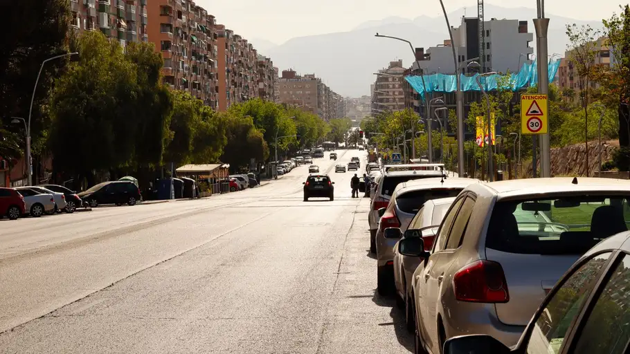 Coches aparcados en línea Coches aparcados en línea
