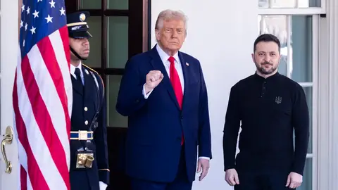 Fotografía de archivo de Donald Trump y Volodimir Zelenski Fotografía de archivo de Donald Trump y Volodimir Zelenski