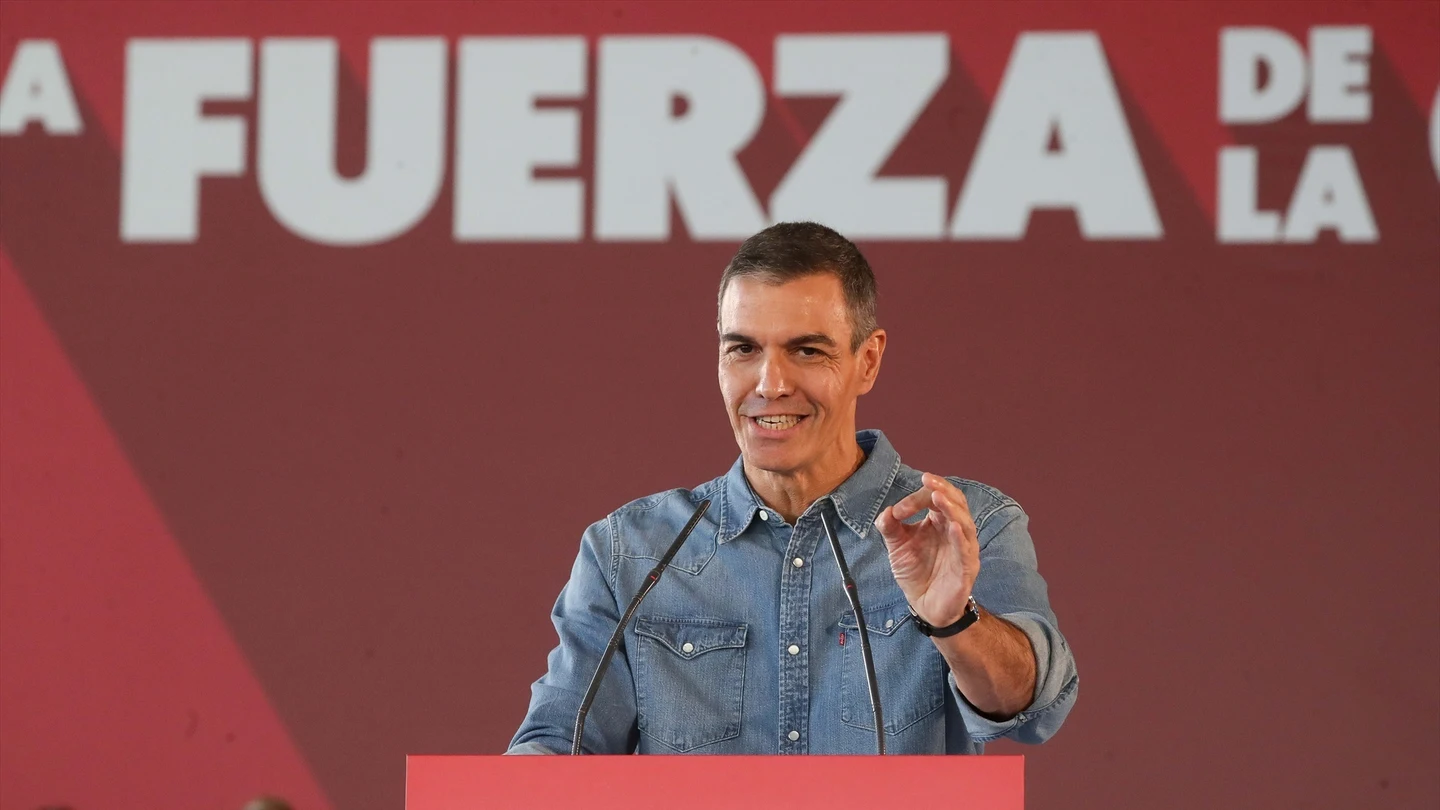 El presidente del Gobierno, Pedro Sánchez, durante el acto en Ponferrada El presidente del Gobierno, Pedro Sánchez, durante el acto en Ponferrada