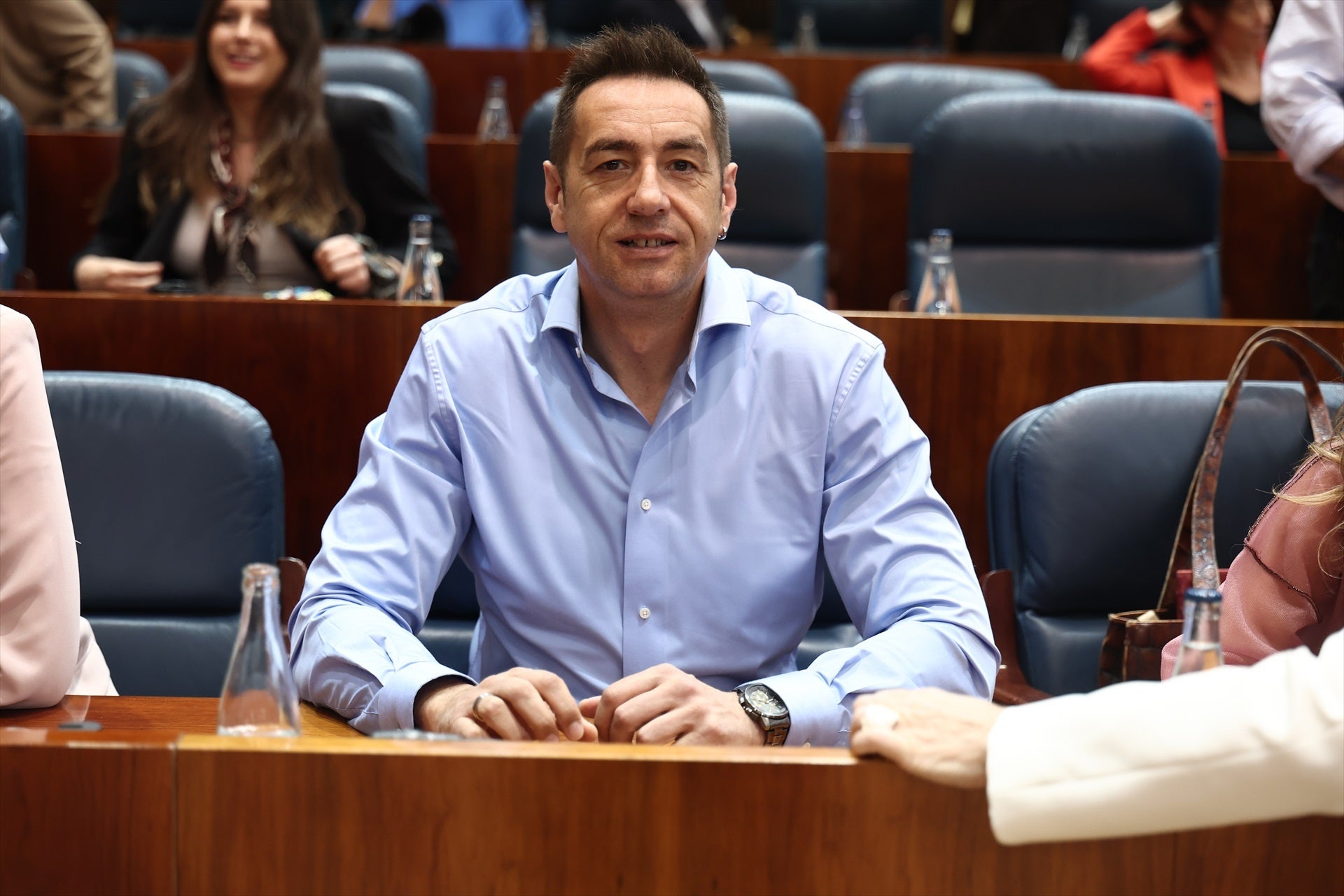 El diputado de Más Madrid, Emilio Delgado, durante un pleno en la Asamblea de Madrid El diputado de Más Madrid, Emilio Delgado, durante un pleno en la Asamblea de Madrid