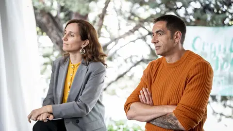 La ministra de Sanidad, Mónica García y el diputado de Más Madrid, Emilio Delgado, durante la celebración en Móstoles La ministra de Sanidad, Mónica García y el diputado de Más Madrid, Emilio Delgado, durante la celebración en Móstoles