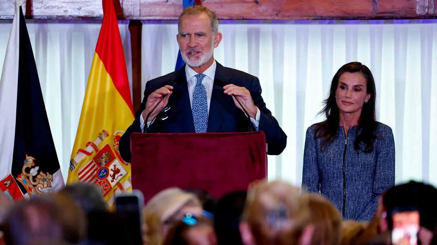 El rey Felipe VI durante el discurso a la población de Ceuta El rey Felipe VI durante el discurso a la población de Ceuta