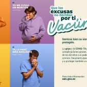 Cartel de la campaña de sensibilización para fomentar la vacunación