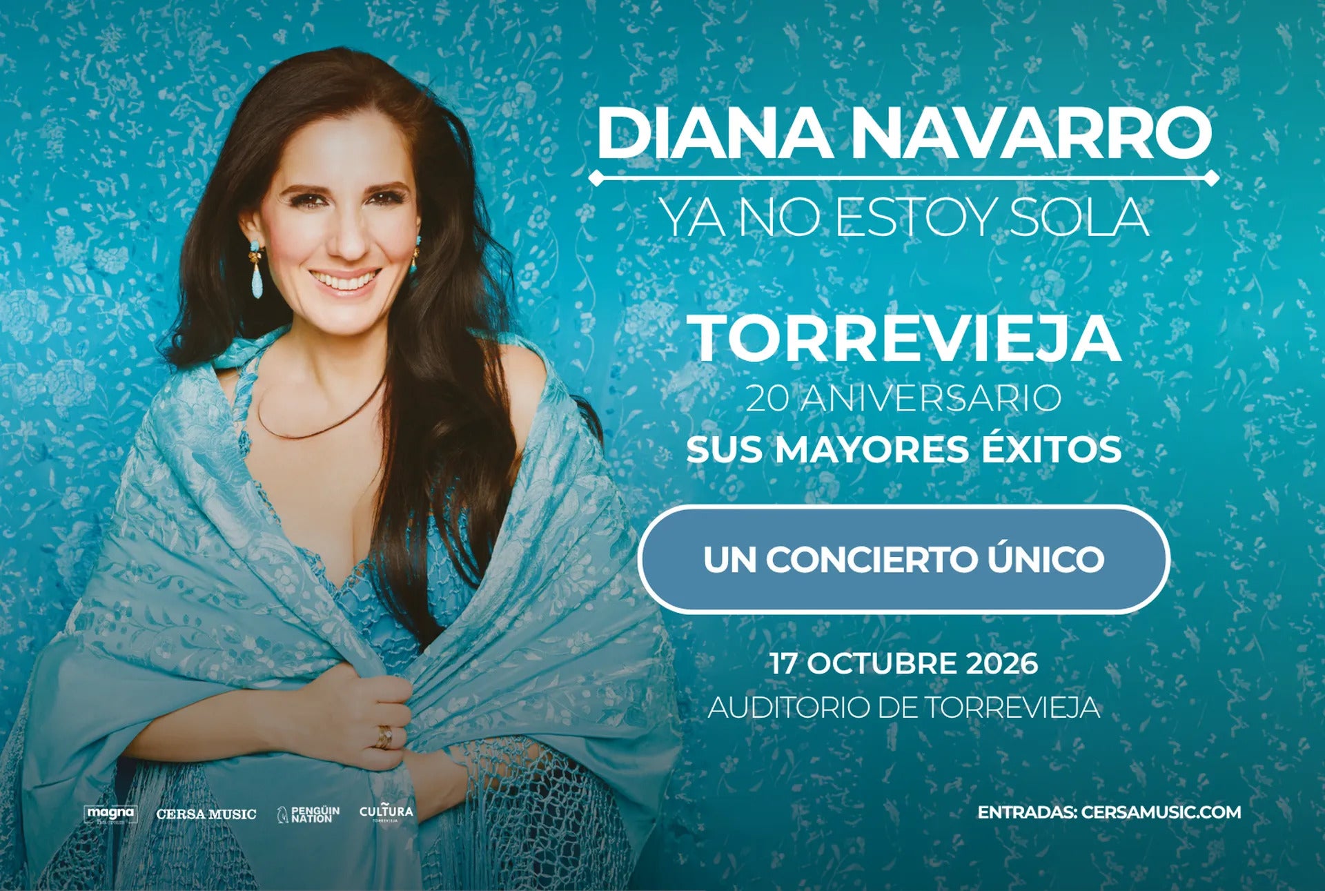 Diana Navarro llega al Auditorio Internacional de Torrevieja este sábado con su gira 'Ya no estoy sola' y dos décadas de canciones Diana Navarro llega al Auditorio Internacional de Torrevieja este sábado con su gira 'Ya no estoy sola' y dos décadas de canciones
