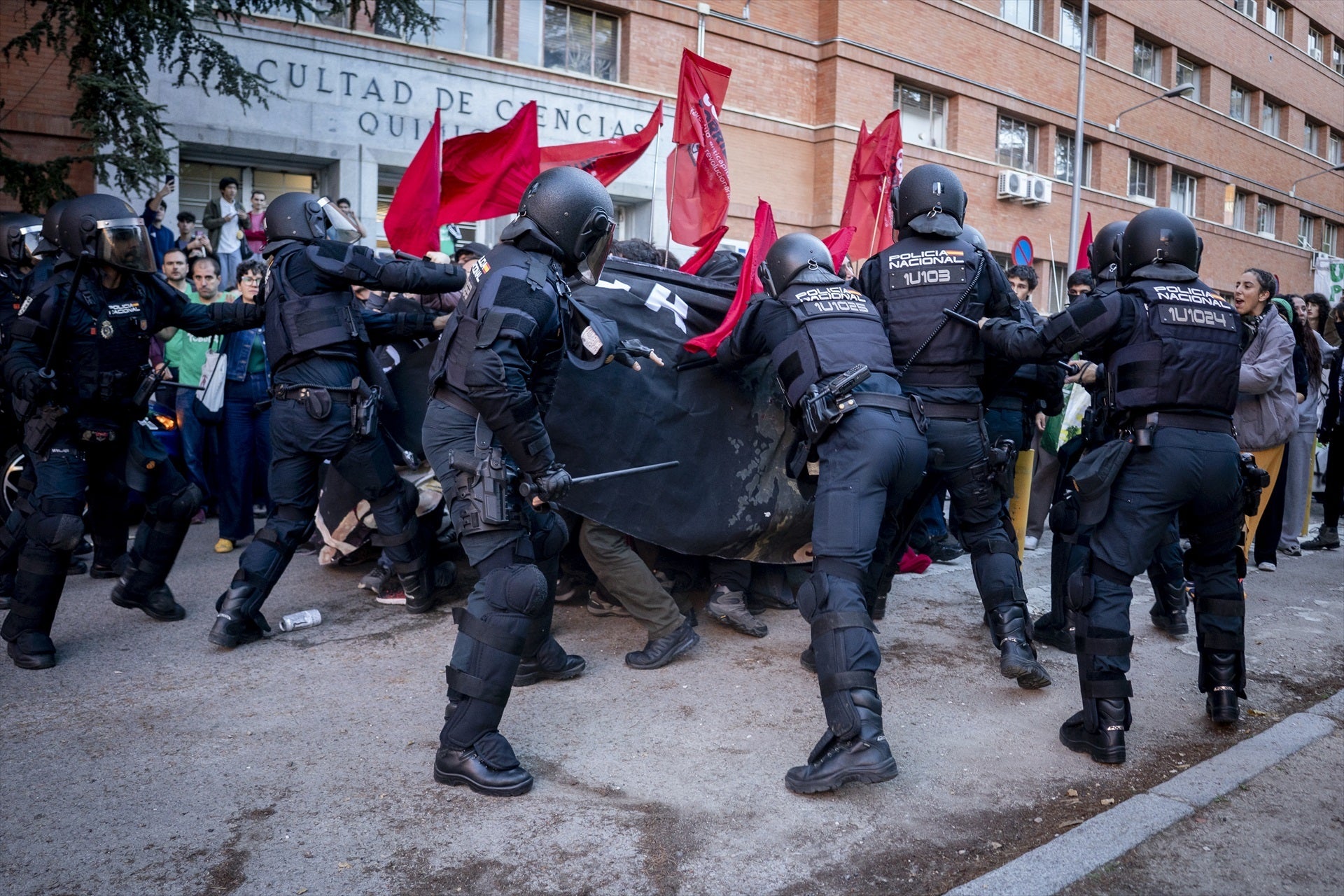 Choque entre policía y delegación del Gobierno por las cargas policiales contra los manifestantes por la Educación Choque entre policía y delegación del Gobierno por las cargas policiales contra los manifestantes por la Educación