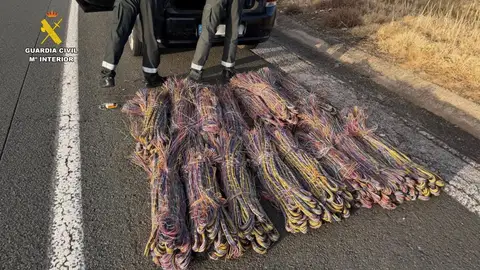 Dos detenidos cuando circulaban con 600 kilos de cobre robado en Hinojal Dos detenidos cuando circulaban con 600 kilos de cobre robado en Hinojal