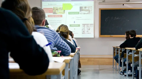 Imagen de archivo de un aula de la Universidad de Sevilla.