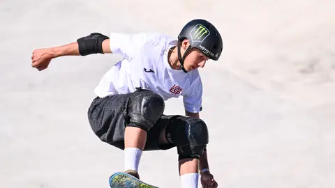 Imagen de archivo del skater español Egoitz Bijueska Imagen de archivo del skater español Egoitz Bijueska