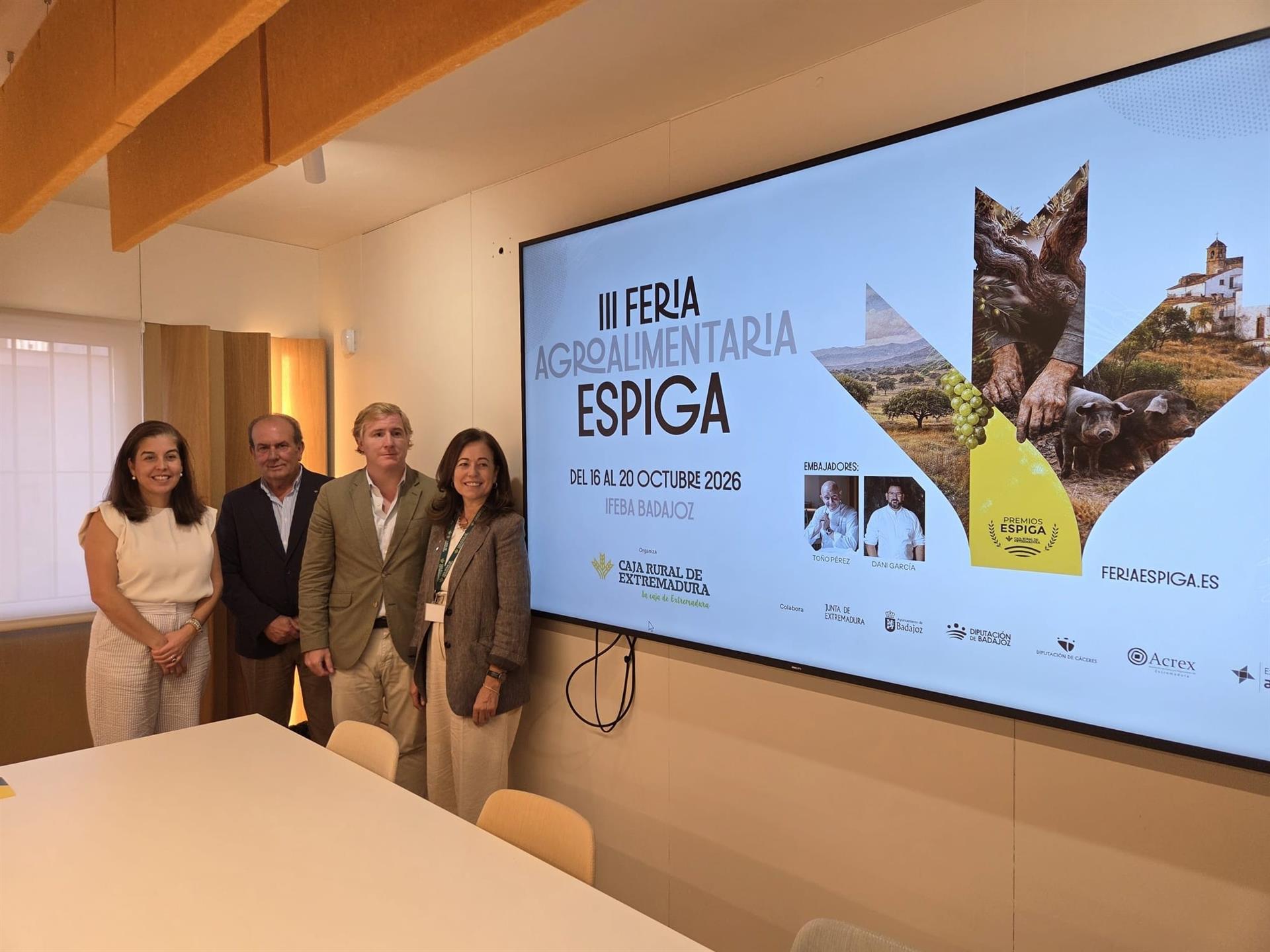 Unas 130 empresas se reúnen en la Feria Agroalimentaria Espiga en Badajoz, con Toño Pérez y Dani García como embajadores Unas 130 empresas se reúnen en la Feria Agroalimentaria Espiga en Badajoz, con Toño Pérez y Dani García como embajadores