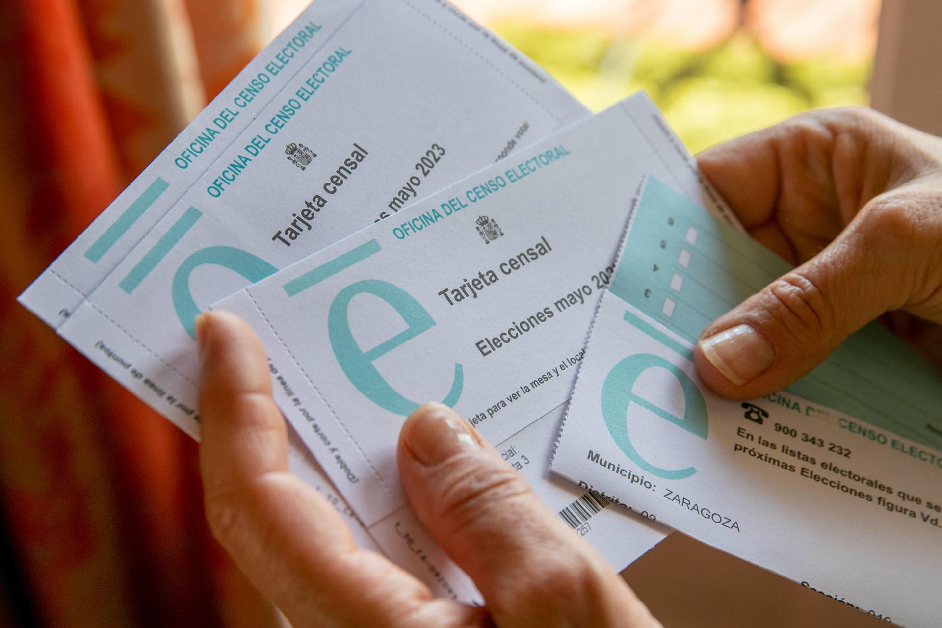 Imagen de archivo de tarjetas censales de otras elecciones. Imagen de archivo de tarjetas censales de otras elecciones.