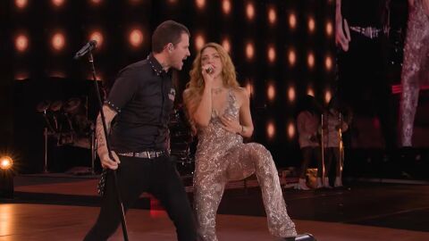 Shakira y Dani Mart&iacute;n en el &uacute;ltimo concierto de Shakira en Madrid