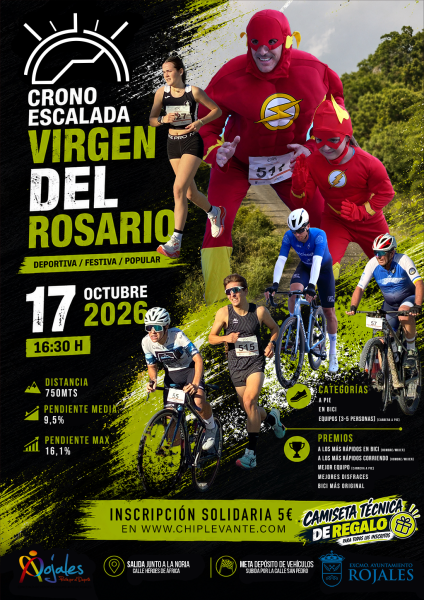 La Crono Escalada 'Virgen del Rosario' se celebra este sábado tarde con ambiente deportivo y de fiesta de disfraces La Crono Escalada 'Virgen del Rosario' se celebra este sábado tarde con ambiente deportivo y de fiesta de disfraces