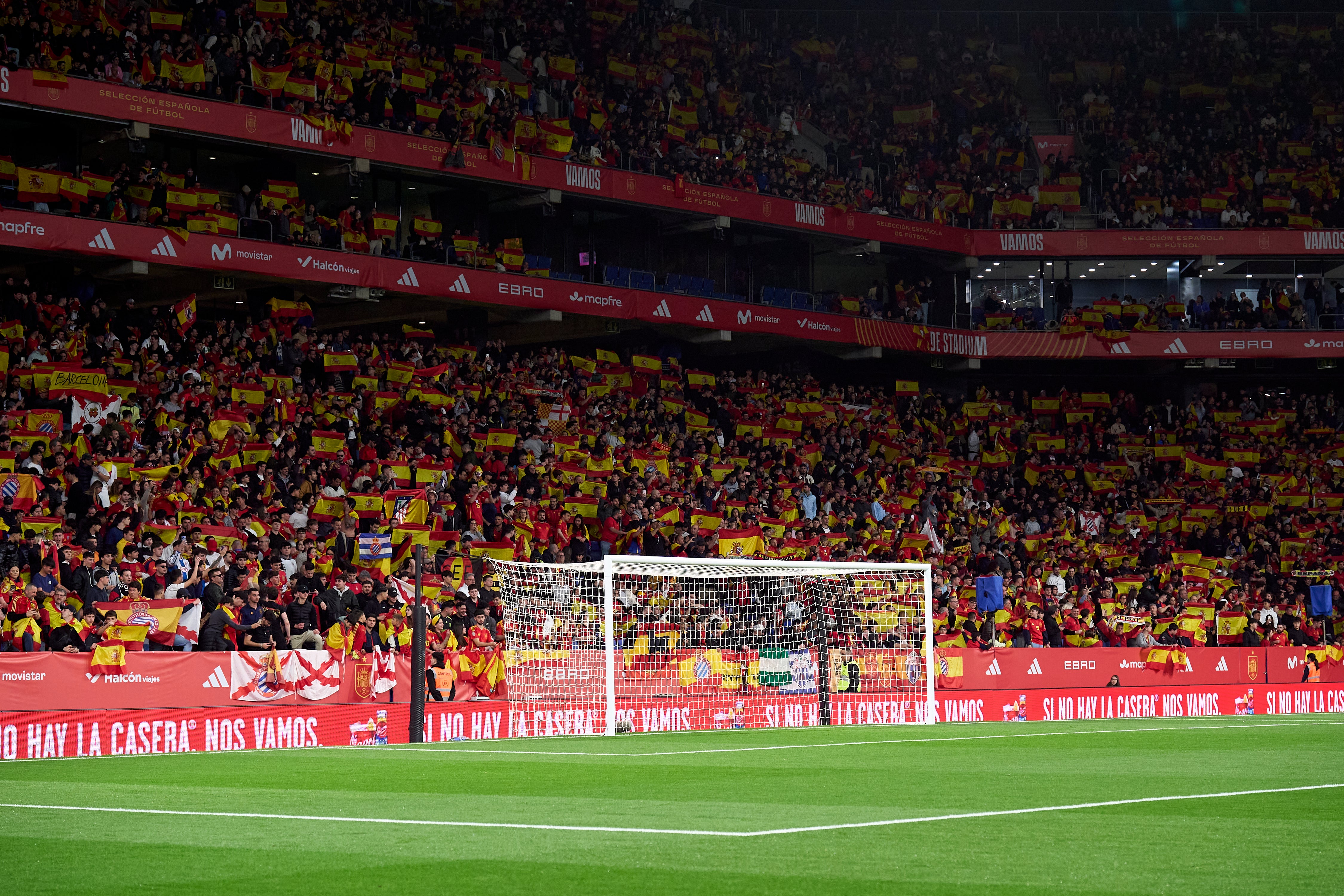 Afición española en el amistoso entre España y Egipto en el RCDE Stadium Afición española en el amistoso entre España y Egipto en el RCDE Stadium