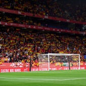 Afición española en el amistoso entre España y Egipto en el RCDE Stadium