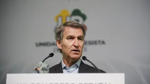 El candidato del PP a la Presidencia del Gobierno, Alberto Núñez Feijóo, durante un acto El candidato del PP a la Presidencia del Gobierno, Alberto Núñez Feijóo, durante un acto