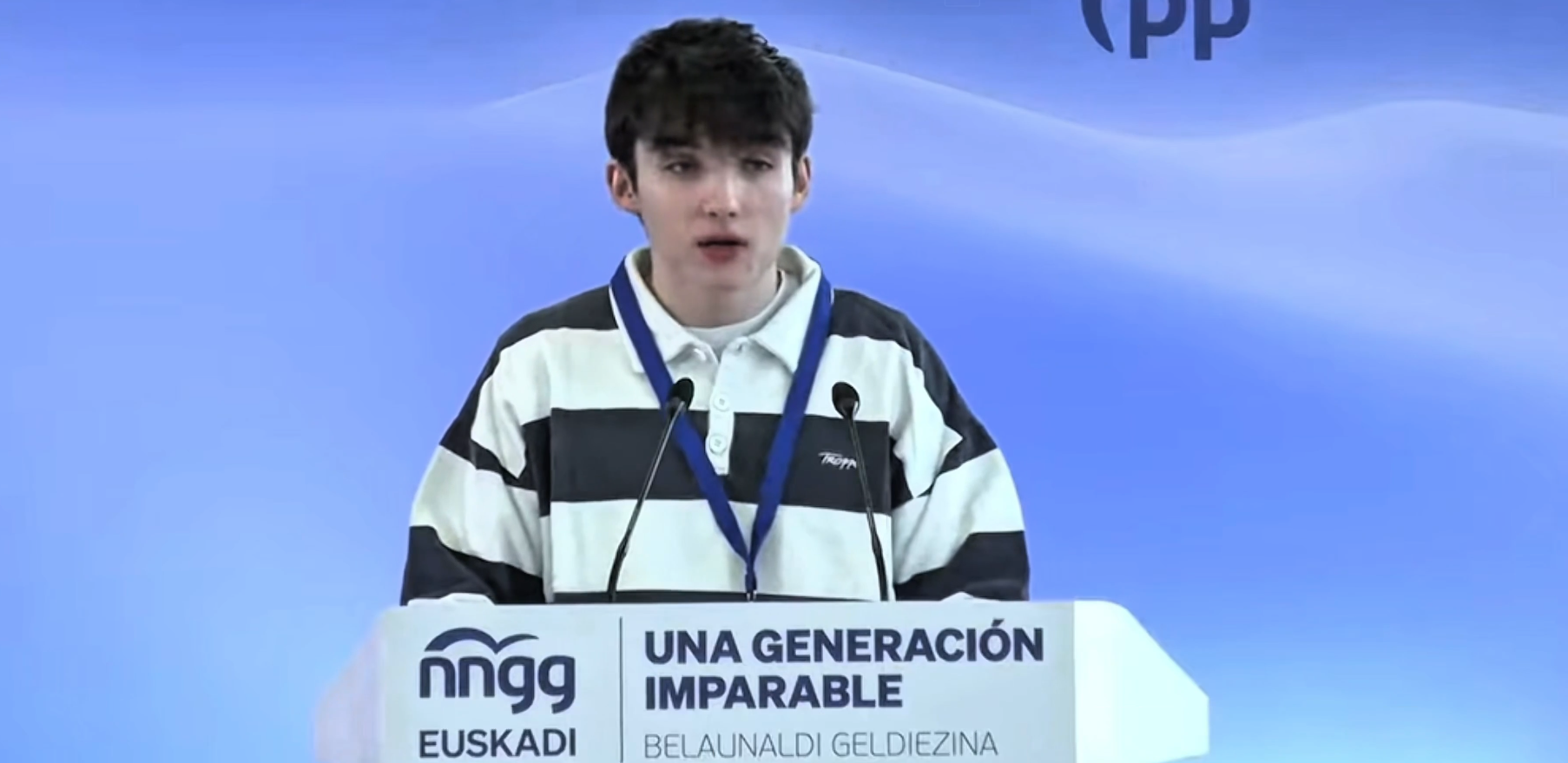 Jon Echeverría, el joven de 22 años que será el número 1 del PP en Guipuzkoa Jon Echeverría, el joven de 22 años que será el número 1 del PP en Guipuzkoa