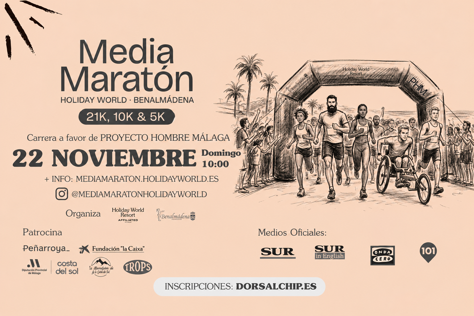 Un año más de la Media Maratón Holiday World Resort – Benalmádena, en la que será su 11ª edición Un año más de la Media Maratón Holiday World Resort – Benalmádena, en la que será su 11ª edición