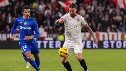 Sergio Ramos durante un partido contra el Getafe Sergio Ramos durante un partido contra el Getafe