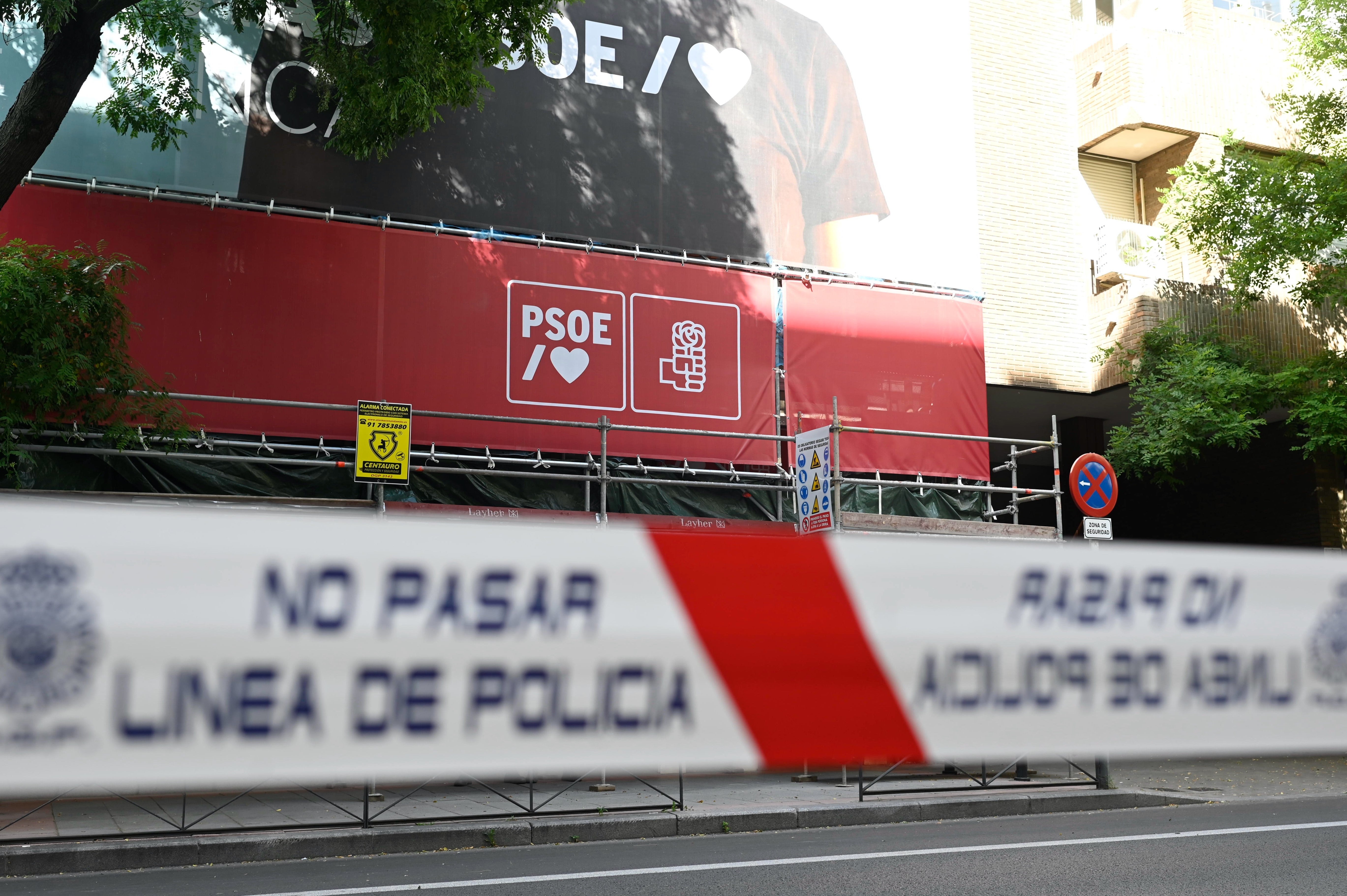 La sede del PSOE en Ferraz La sede del PSOE en Ferraz