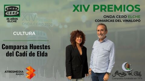 Lola Gonzalez, directora del Certamen de Minicuadros y Fco. Javier Calvo presidente de Las Huestes del Cad&iacute;