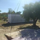Prefabricado que se pretendía instalar en La Cañada del Fenollar