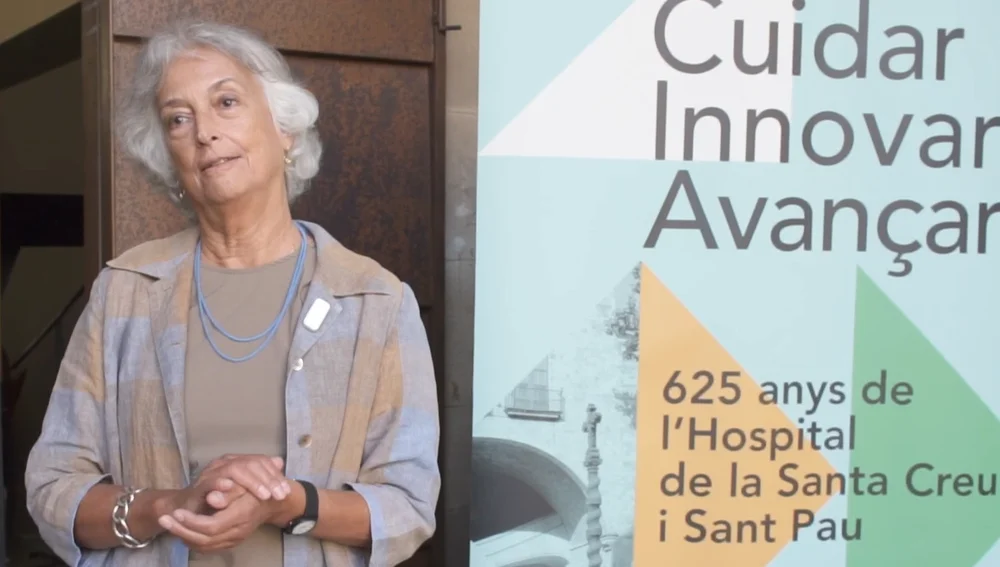 Reyes Fontalals, comissària de l'exposició sobre els 625 anys de l'Hospital de la Santa Creu i Sant Pau Reyes Fontalals, comissària de l'exposició sobre els 625 anys de l'Hospital de la Santa Creu i Sant Pau