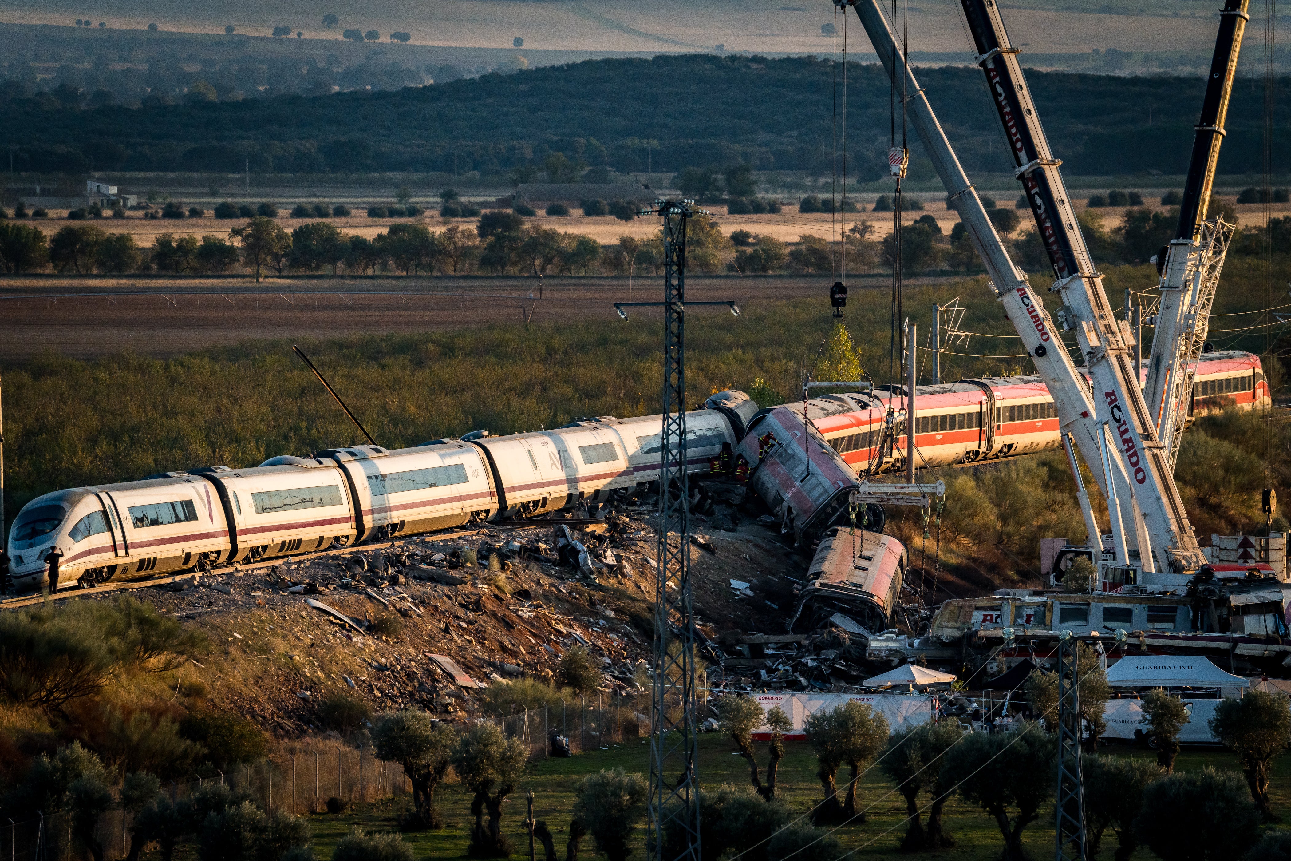 Imagen del accidente ferroviario en Urda Imagen del accidente ferroviario en Urda