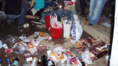 Botell&oacute;n en la calle