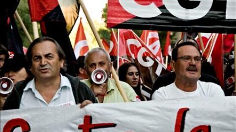 El sindicato CGT, presente en la manifestaci&oacute;n de Madrid