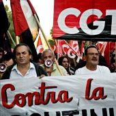 El sindicato CGT, presente en la manifestación de Madrid