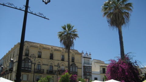 La plaza del Cabildo en Sanl&uacute;car