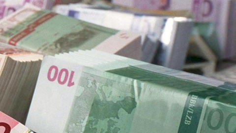 En la imagen, unos billetes de euro