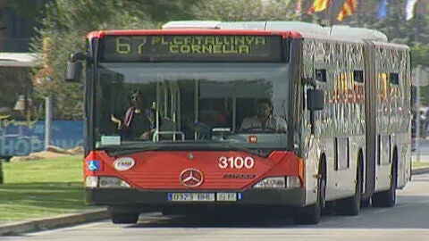Un autob&uacute;s en Barcelona