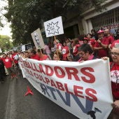 Trabajadores de RTVV protestan por los recortes