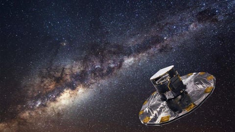 Recreaci&oacute;n del instrumento Gaia que censar&aacute; mil millones de estrellas dentro de la V&iacute;a L&aacute;ctea