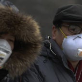 Mascarillas en Pekín frente a la alta contaminación