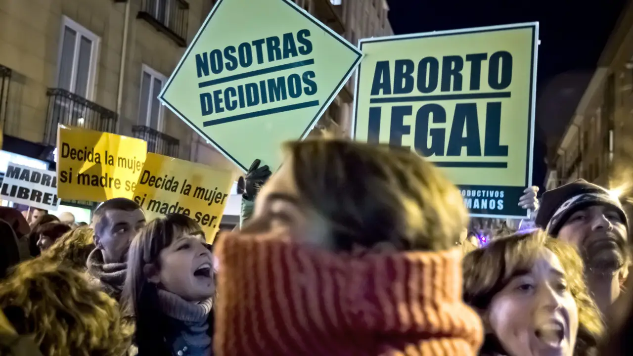 Protesta en Madrid contra la reforma del aborto Protesta en Madrid contra la reforma del aborto