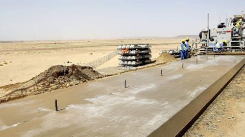 Vista de las obras del proyecto del tren de alta velocidadVista de las obras del proyecto del tren de alta velocidad