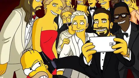 The Simpsons reproduce el selfie de Ellen DeGeneres en los Oscar 2014 The Simpsons reproduce el selfie de Ellen DeGeneres en los Oscar 2014