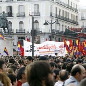 Manifestaciónn republicana en la Puerta del Sol