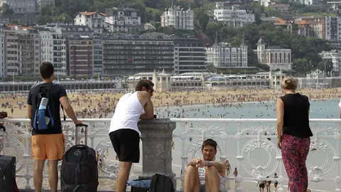 Varios turistas en España Varios turistas en España