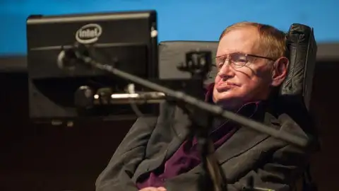 Stephen Hawking durante una conferencia. Stephen Hawking durante una conferencia.