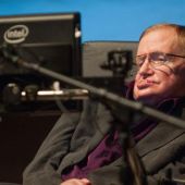 Stephen Hawking durante una conferencia.